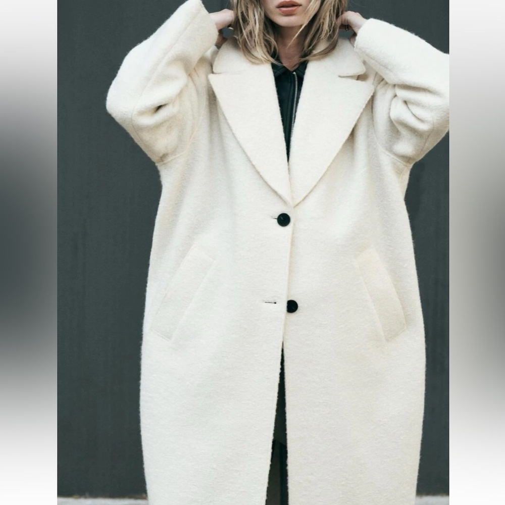 Zara Cream Teddy Jacket